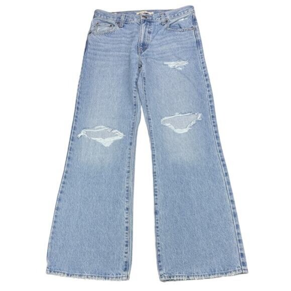 Levi's Baggy Bootcut Women's Jeans Flea Market Find Light Wash - Picture 2 of 10